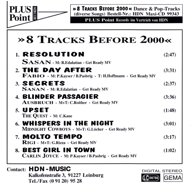 8 Tracks Before 2000